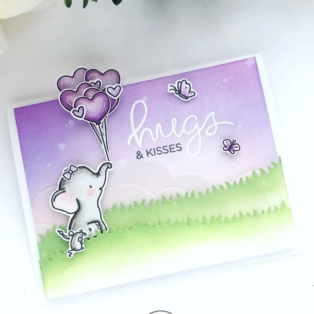 Металлические штампы и прозрачные со слоном для скрапбукинга сделай сам