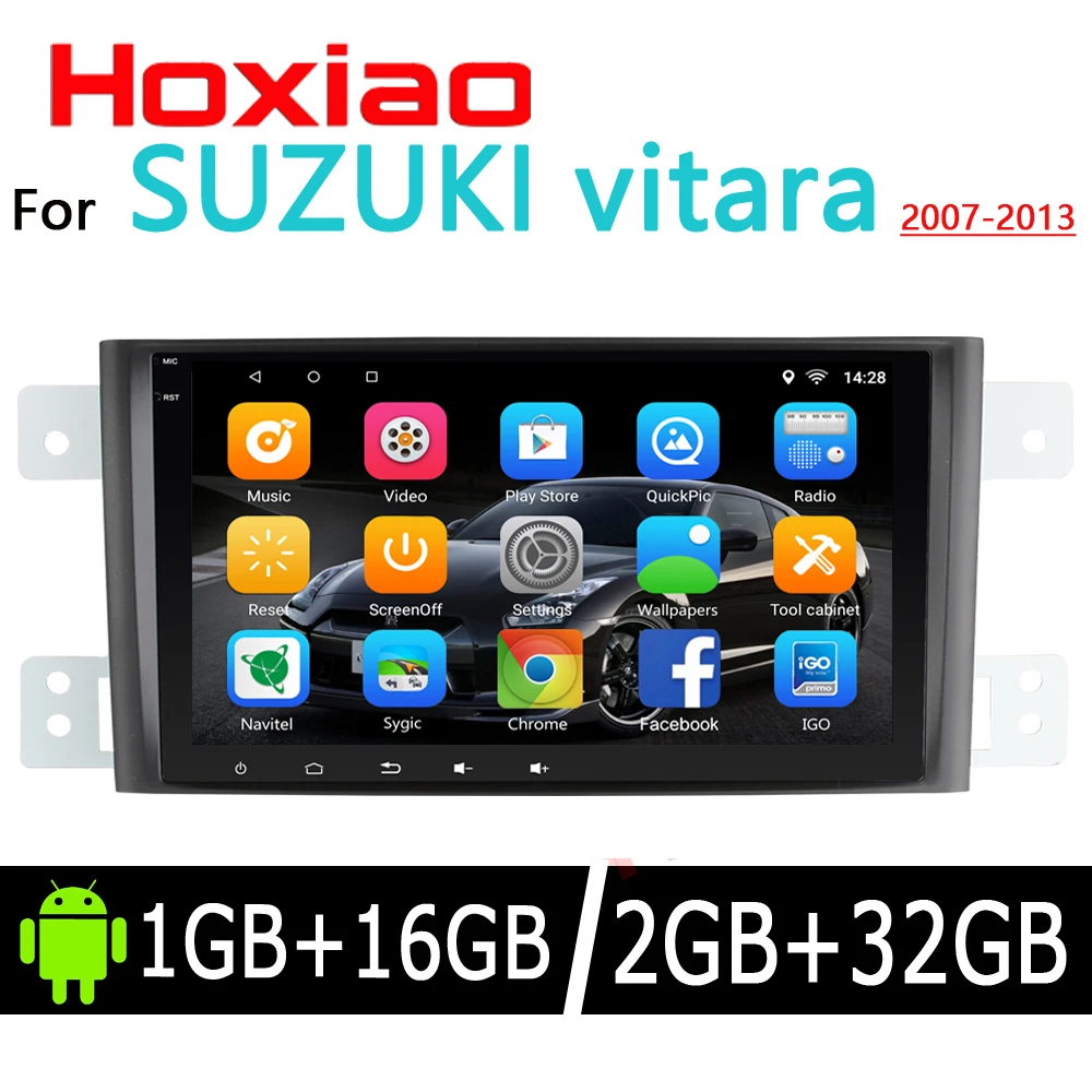2 din Автомобильный Android для Suzuki Grand Vitara 2005 2013 GPS мультимедийный плеер карта