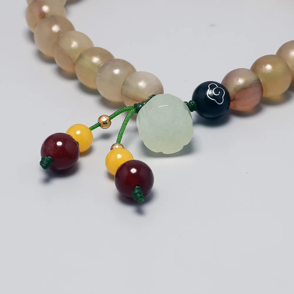 Браслет из бисера для женщин козий рог с натуральным лотосом плетеная веревка