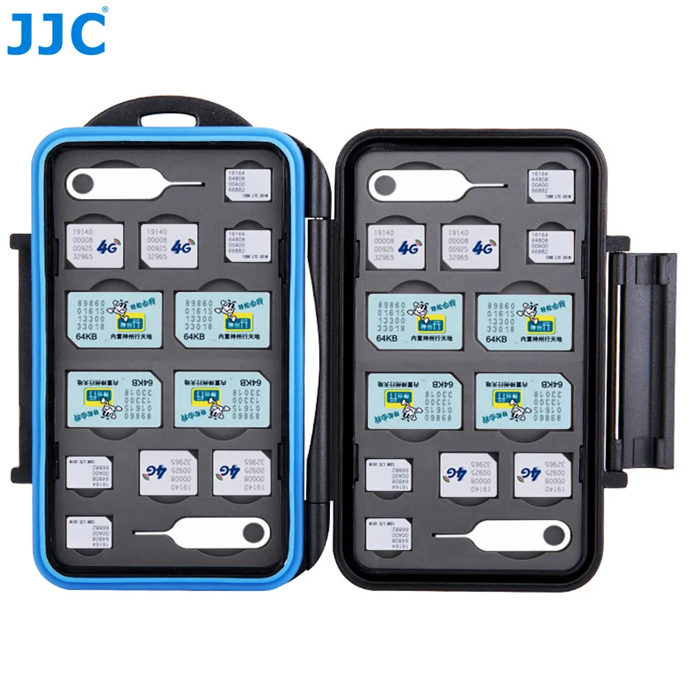 JJC водонепроницаемый dslr цифровая фотокамера карта памяти чехол 8 SIM + Micro Nano