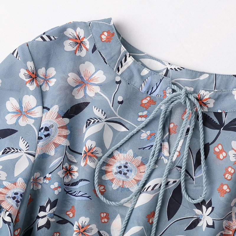 

TAOAYIZHUAI Summer A-Line Flare Short Sleeves Two Piece Fashion Flower Print Plus Size Knee Length Lady's Chiffon Dress 11672