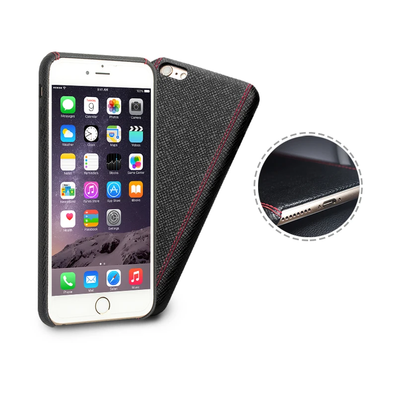 QIALINO чехол для iphone 6 4.7/5.5 Роскошный чехол из натуральной телячьей кожи для iphone 6s plus ультра тонкий модный чехол