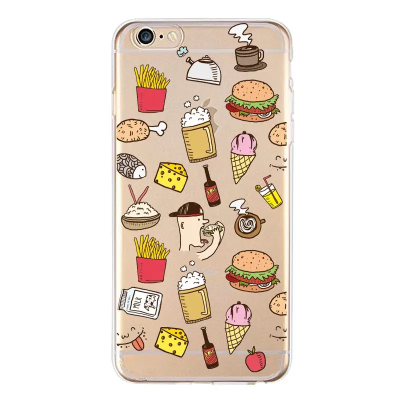 Мягкий прозрачный ТПУ чехол для iPhone 4/4S 5 5S 6 6plus 7 8plus x силиконовый с подсолнечником