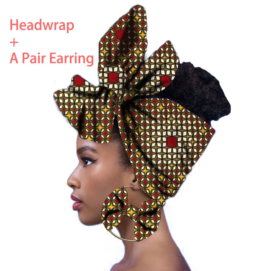 6 Африканский тюрбан Нигерии headtie Африканский тюрбаны для женщин в африканском стиле тюрбан модный платок из вощенной ткани из хлопка хорошего качества - Цвет: 6