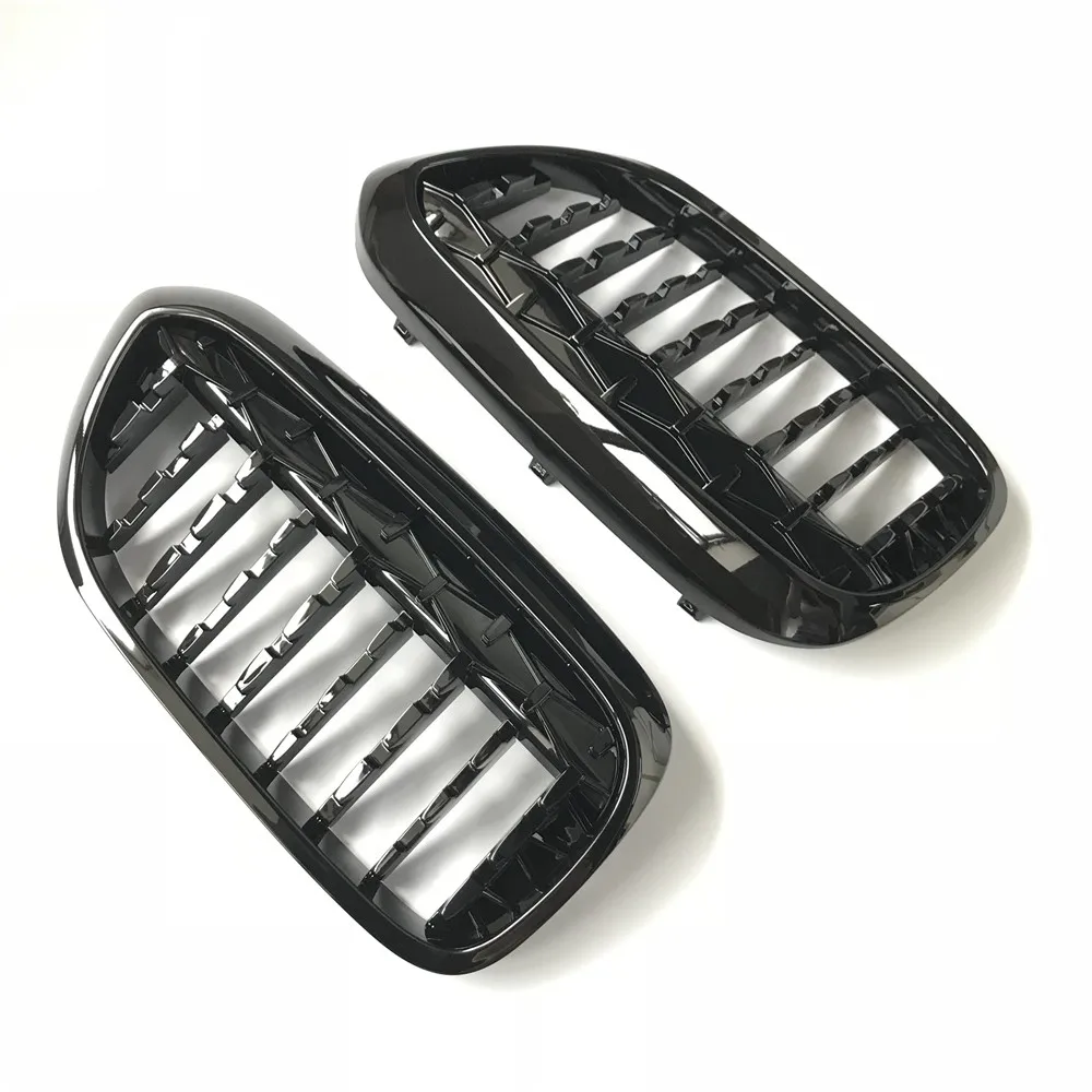 2 шт. черный серебристый бриллиант автомобильный Стайлинг решетка для гриля