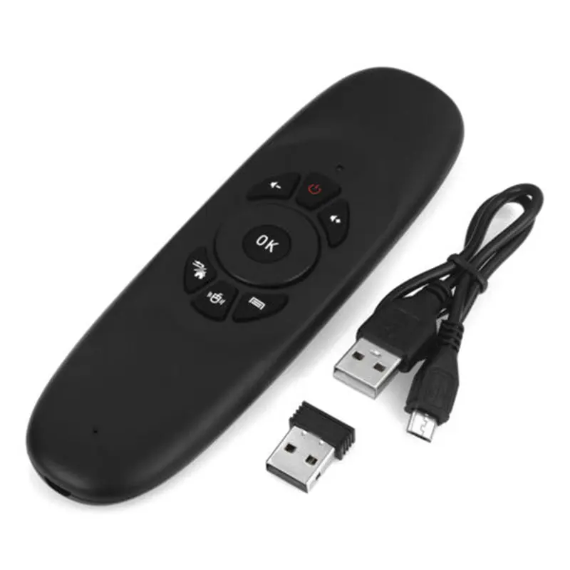 2 4G Air Mouse перезаряжаемая беспроводная клавиатура с дистанционным управлением для