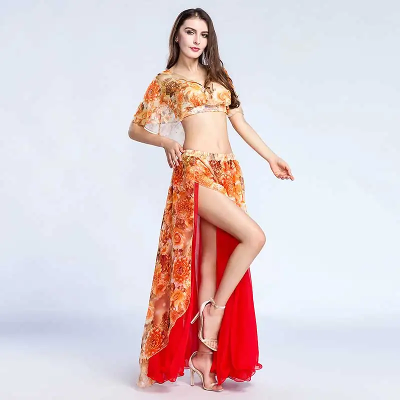 Костюм для танца живота из шифона с принтом|Танец живота| |