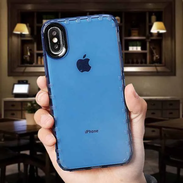 Transparent Blue Противоударные однотонные Чехлы LOVECOM с защитой камеры для iPhone 11 Pro Max XS Max XR 6 6S 7 8 Plus X Мягкая задняя крышка из ТПУ - Цвет: Transparent Blue