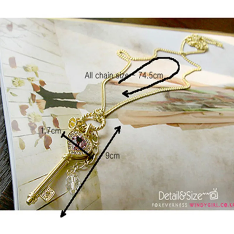 2017 длинный участок ожерелье Европа и Америка Золотая Корона брелок свитер