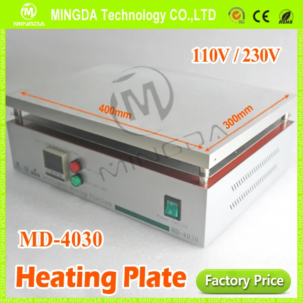 Китай поставщиком MD-4030 220 / 110 В 1800 Вт 400 * 300 мм BGA нагревательная плита из