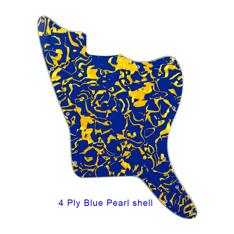 Blue Pearl Shell Pleroo пользовательские гитарные части-для США Jazzmaster стиль пустой с фиксированным винтом гитара отверстия накладки Замена - Цвет: Blue Pearl Shell