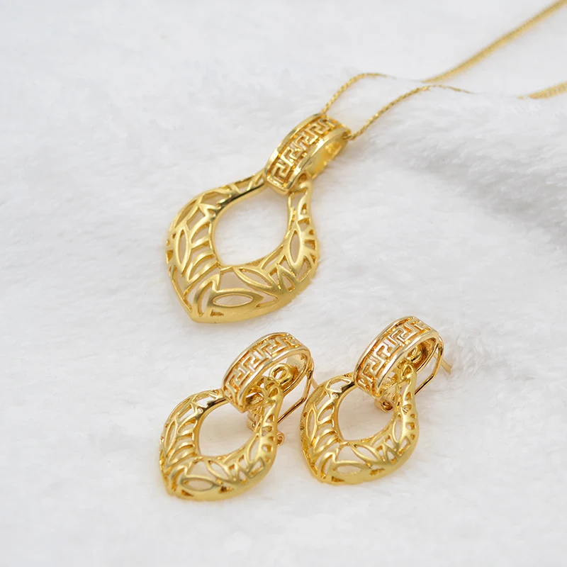 ZEADear Ювелирные Изделия Ожерелье Серьги Кулон Наборы Для Women18K Позолоченный Сплав