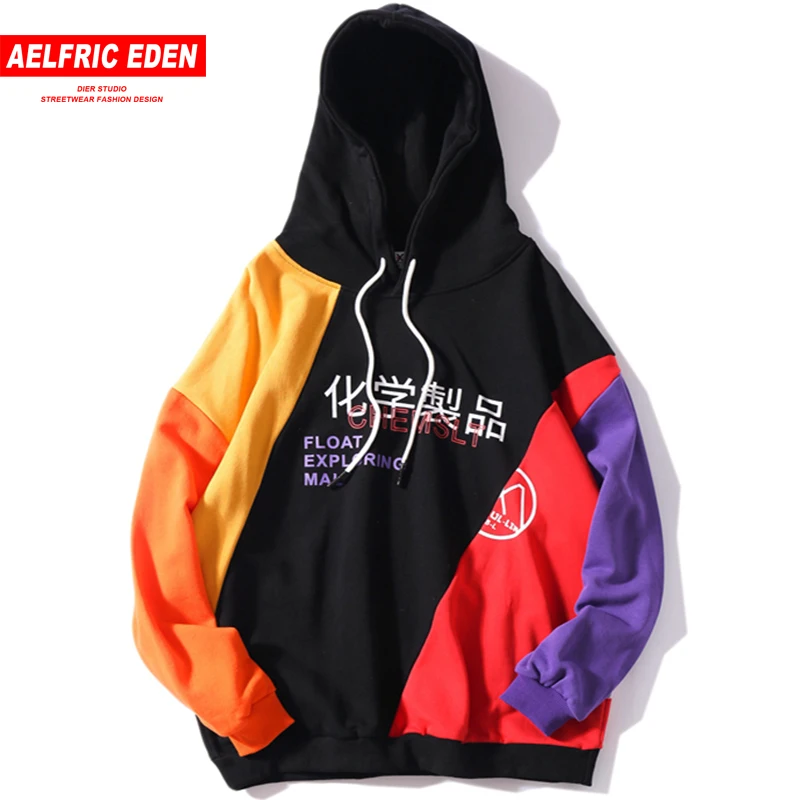 Aelfric Eden 2018 повседневное лоскутное для мужчин толстовки уличная хип хоп хлопок с