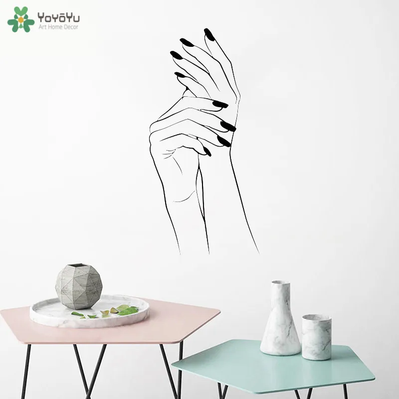 

YOYOYU настенные Красота салонного маникюра ногтей съемный Стикеры девочек Спальня Гостиная украшение для салона красоты плакат QQ71