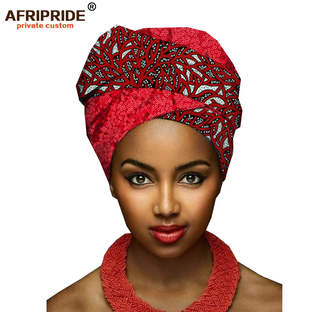 African Headwrap Ankara Headscarf Traditional Headtie Scarf Turban Cotton Wax head band scrunchie AFRIPRIDE A19H005