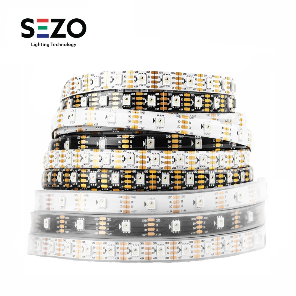 Пиксельная Светодиодная лента WS2815 RGB (WS2812B/WS2813) индивидуальное управление