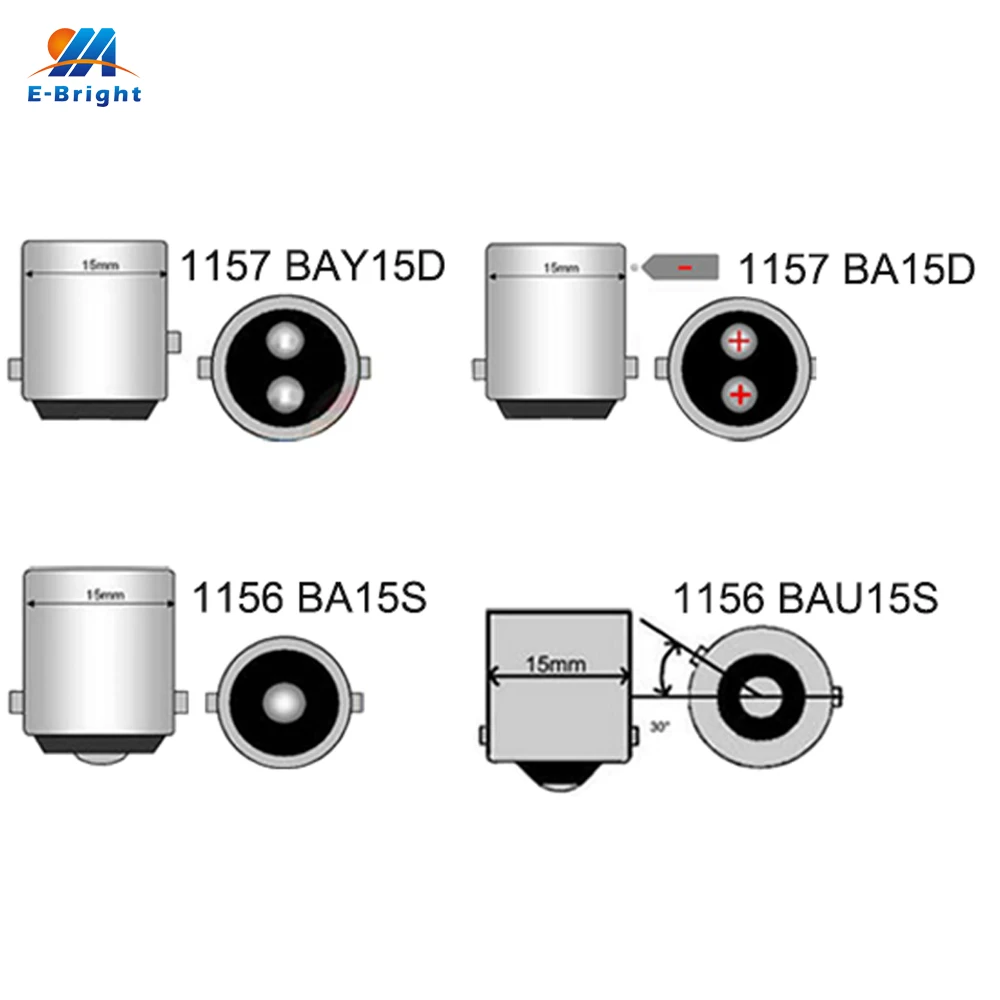 Лампа указателя поворота для автомобиля 30x22 SMD P21W 1156 BA15S 1206 22 Led P21/5W BAY15D 1157 12 В