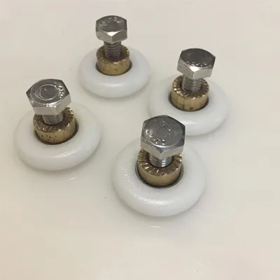4PCS 4 шт./8 шт. прочные Сменные ролики для душевой двери/полозья/колеса 25 мм диаметр колеса запасная часть с винтом - Цвет: 4PCS