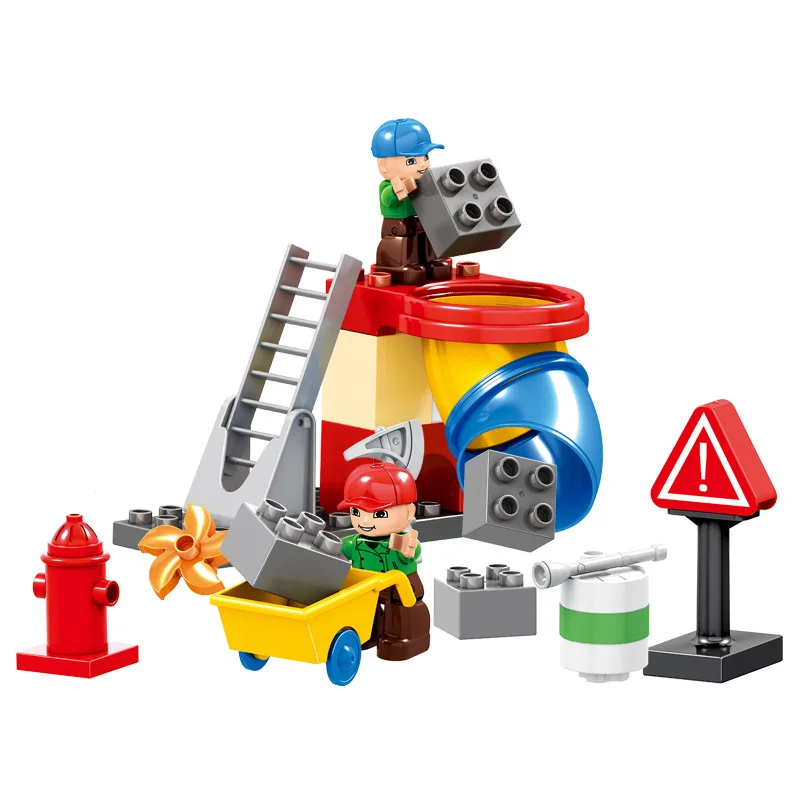 51 шт. строительные площадки совместимы Legoe Duploe крупные частицы блоки игрушки для
