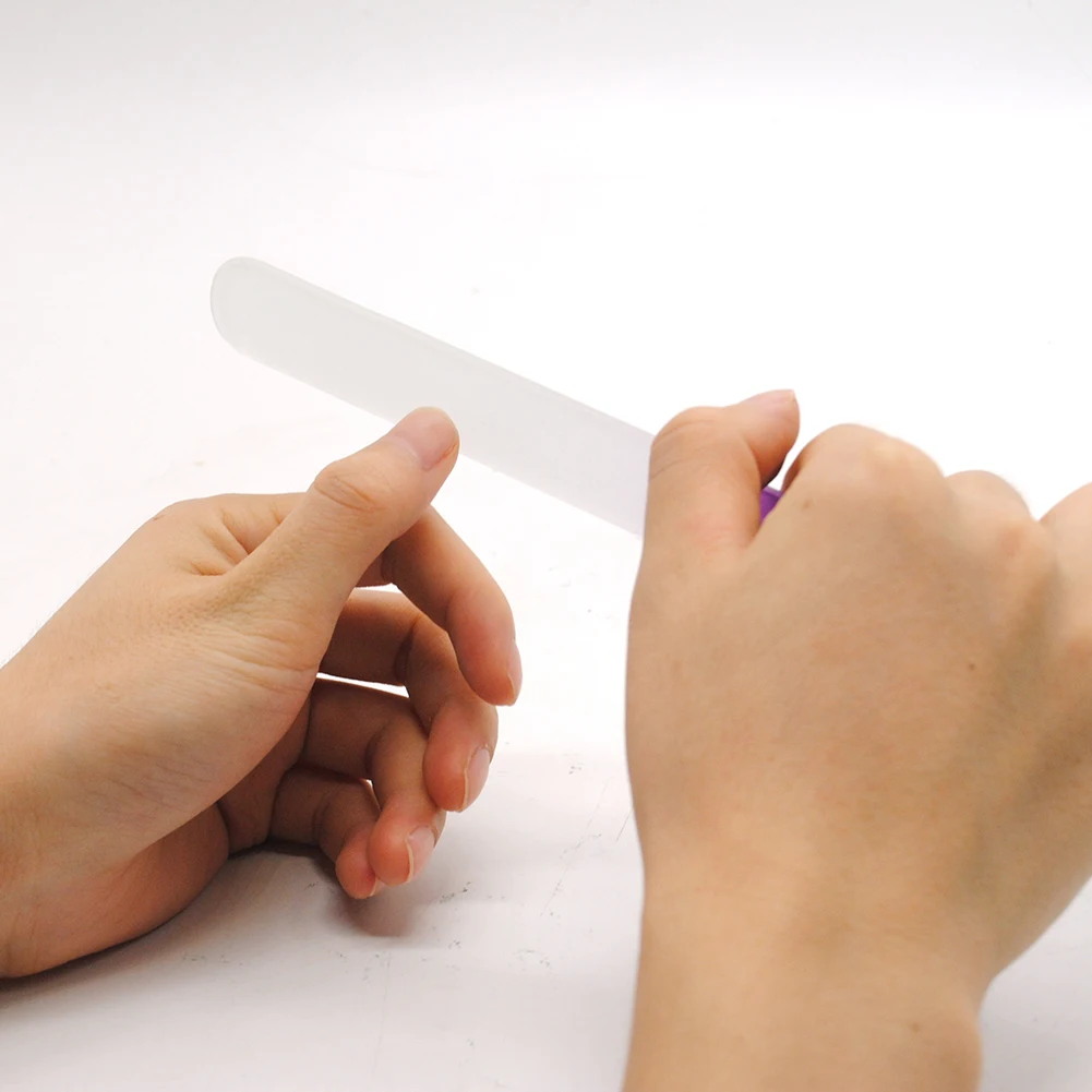 Красота прочный стеклянный буферный Маникюр пилки для маникюра ногтей набор