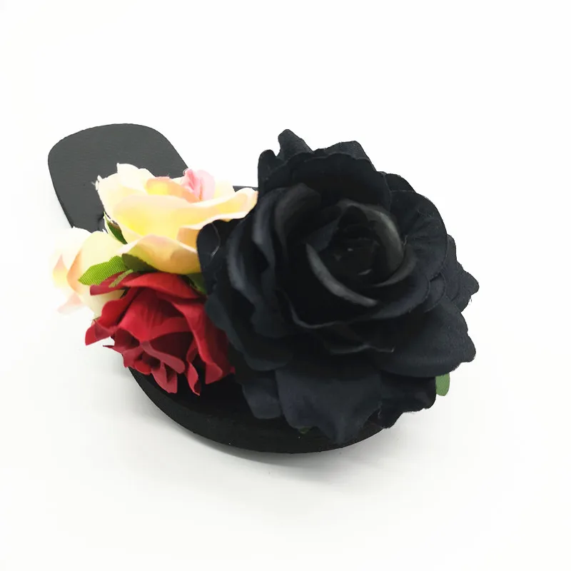 Летние красивые домашние шлепанцы HAHAFLOWER с цветами корейские женские сандалии