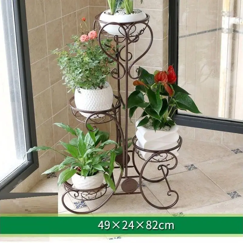 MODEL D Pour Plante Открытый Декор декоратор Rek металлический плантен Стандартный украшения Exterieur Balkon Balcon Цветочная Полка Подставка для растений - Цвет: MODEL D