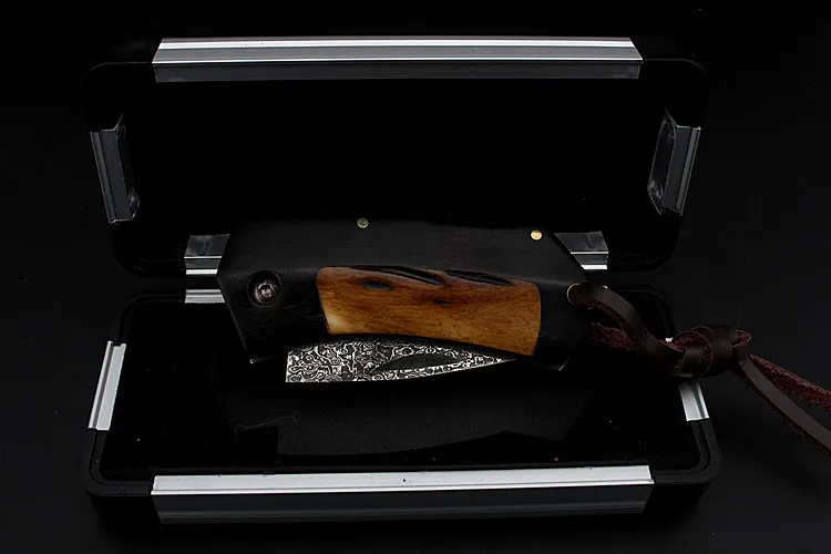 Новинка 2021 Бесплатная доставка уличный дамасский мини складной нож для