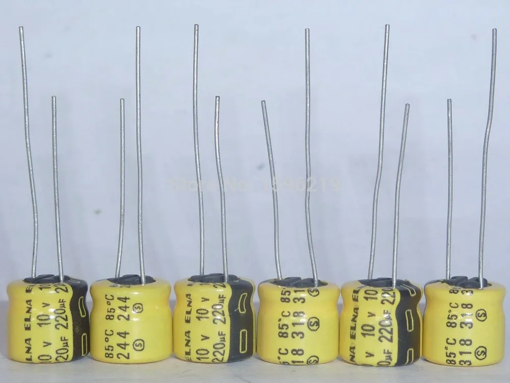 10 шт. 220 мкФ 10V ELNA желтого цвета 8x7 мм 10V220uF аудио конденсатор с алюминиевой