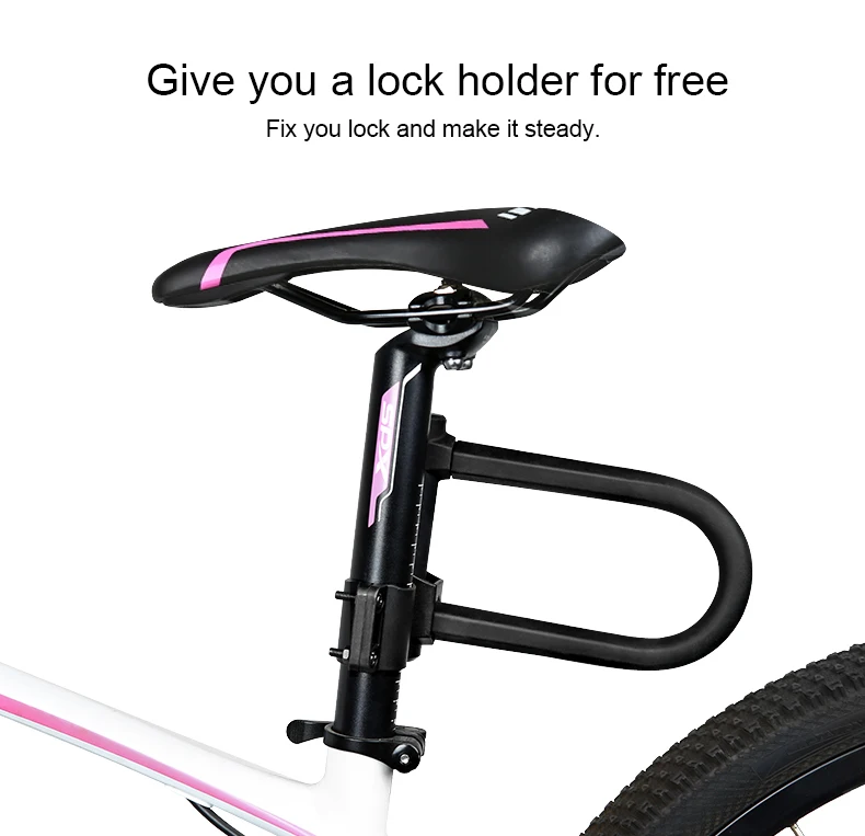 INBIKE Противоугонный u-образный замок для велосипеда MTB дорожный велосипедный замок велосипедные аксессуары сверхмощный стальной защитный велосипедный кабель ULock набор