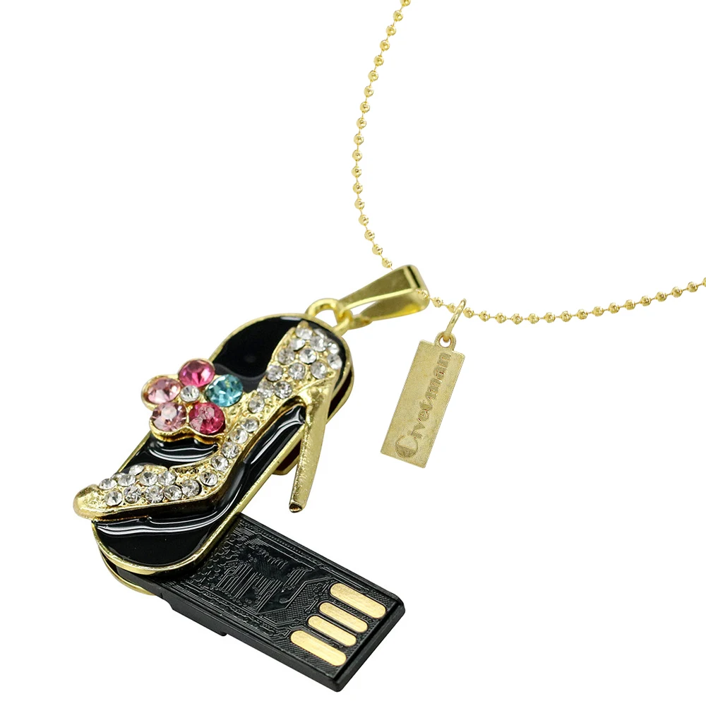 USB флеш накопитель с кристаллами ожерелье на шпильке жемчужный цветок 256 ГБ 16 32 64