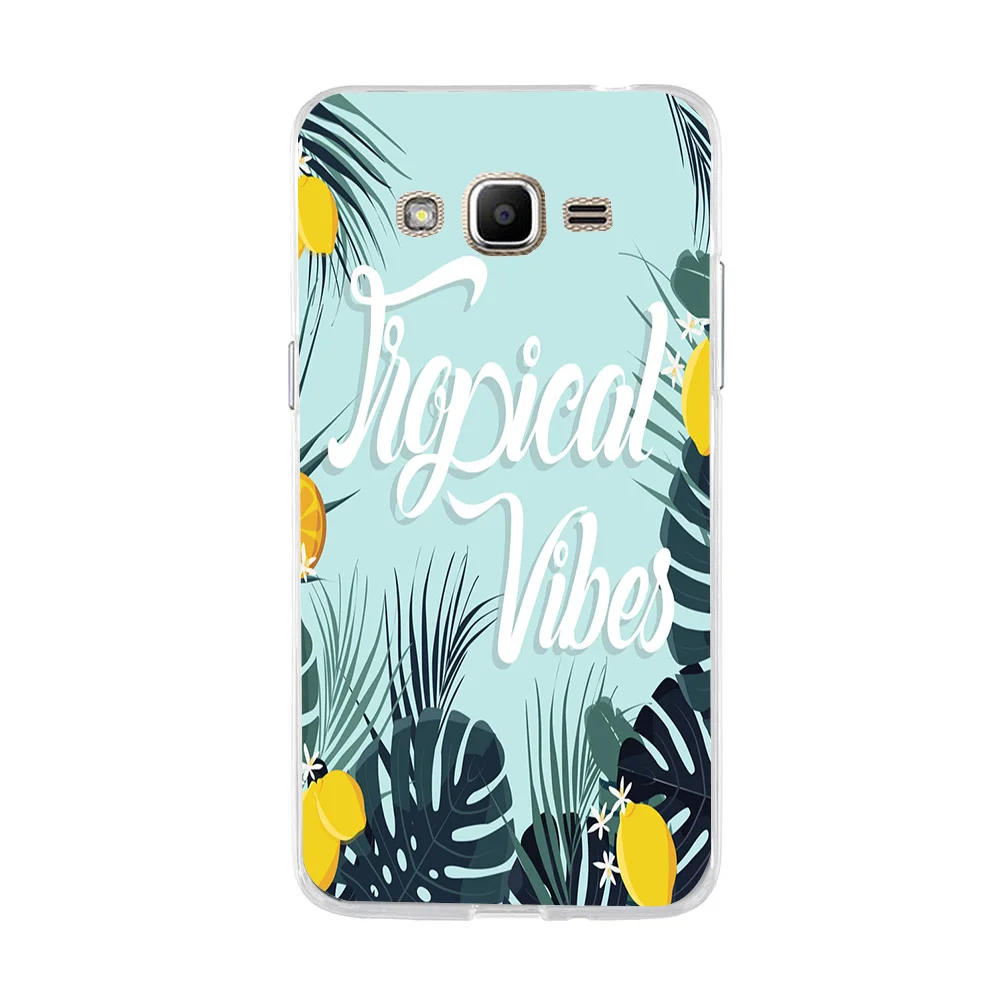 Милый мультфильм мягкий чехол TPU Coque для samsung Galaxy J2 премьер-красочные цветок