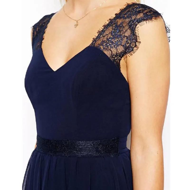 Сексуальный глубокий v-образный вырез с ажурным кружевом Повседневное женское