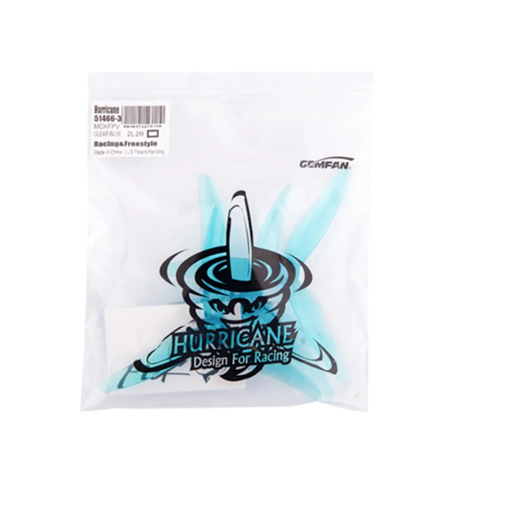 4 шт./2 пары пропеллеры Gemfan Hurricane 51466 с тройным лезвием для двигателя 2306 2207 RC FPV Multirotor