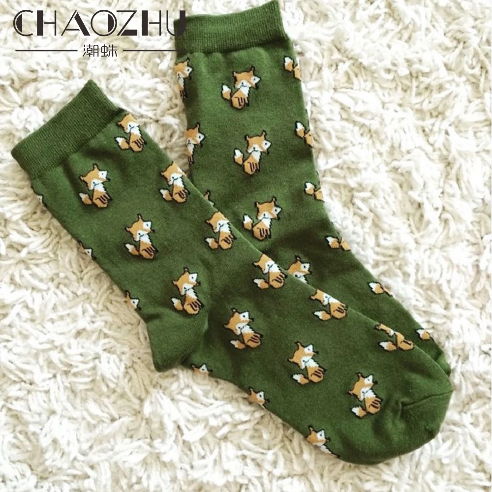 Хлопковые вязаные носки CHAOZHU с изображением героев мультфильмов на весну и осень