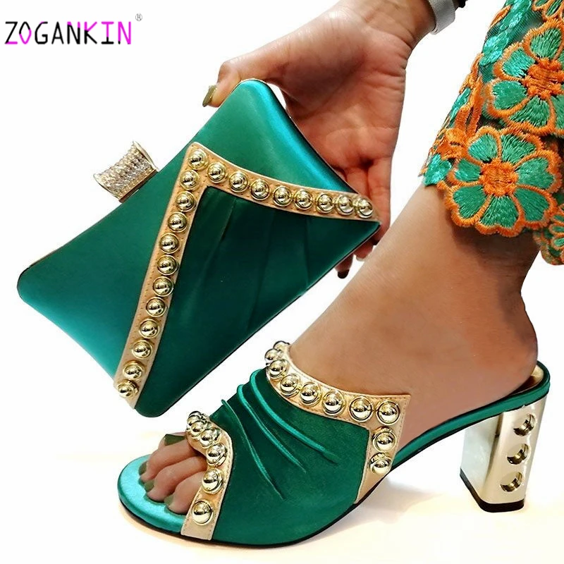 Комплект из обуви и сумки в нигерийском стиле комплект африканском для вечеринок