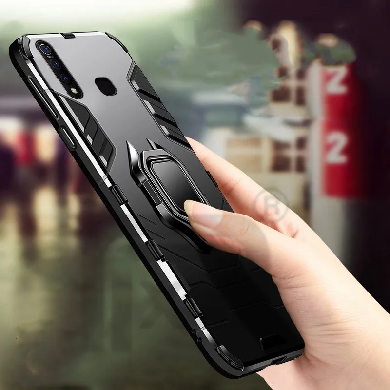 ДЛЯ VIVO Z5X кейс держатель для колец Броня бампер жесткая задняя панель из