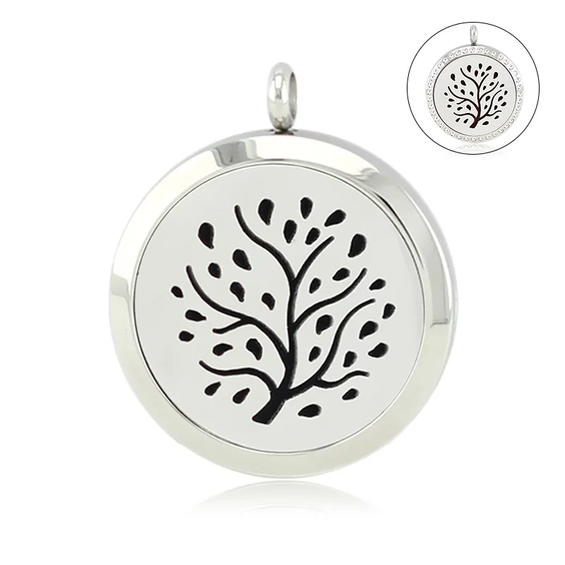 Цепь в качестве подарка! Магнитная подвеска-медальон с запахотерапевтическим локтем 316L из нержавеющей стали на шею с диффузором ароматического масла.