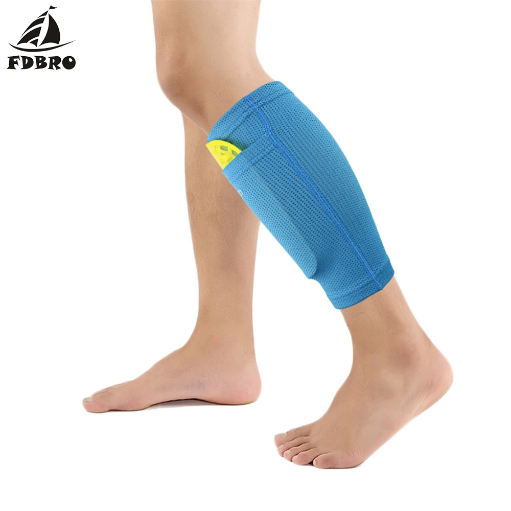 FDBRO Новые 1 пара Защитные носки для футбола защита голени с карманом Футбольные