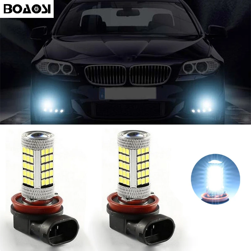 BOAOSI 2x H11 Светодиодная лампа 2835SMD противотуманные фары автомобильные DRL для Renault