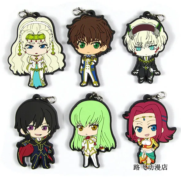 Код GEASS Lelouch of the RE: surrection японский аниме Рисунок резиновый брелок-подвеска для мобильного телефона ремешок