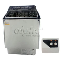 free shipping 9kw220 240v 50hz stainless steel sauna heater with switch controller comply with the ce standard