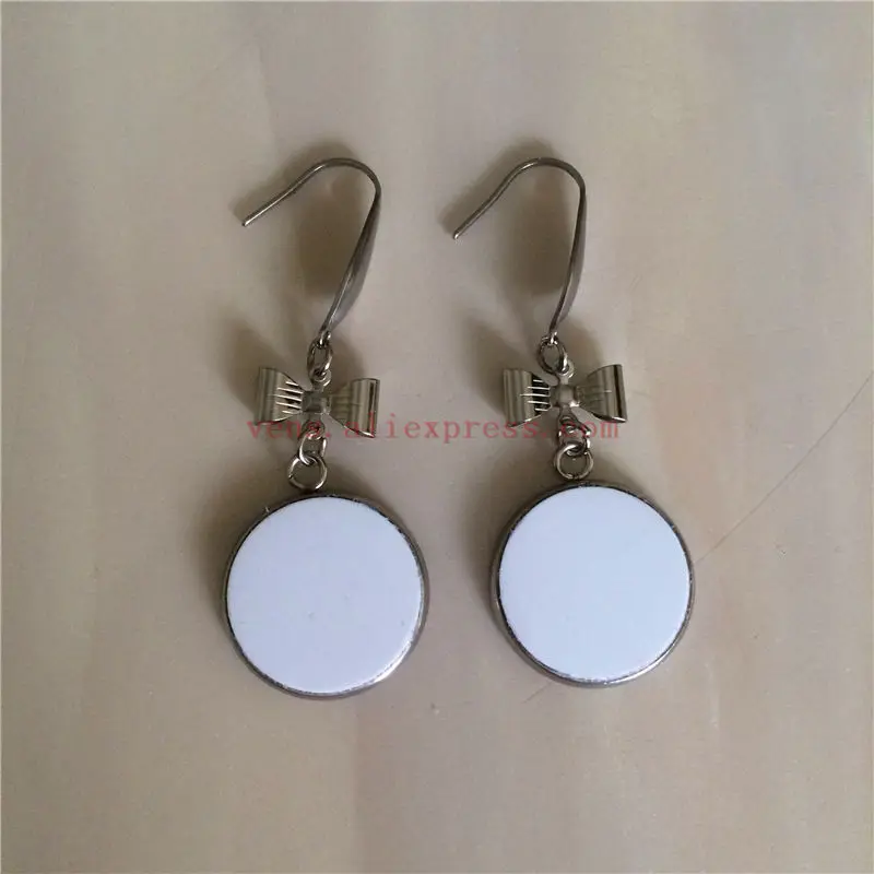 Пустые Висячие серьги для сублимации круглые висячие с горячей передачей