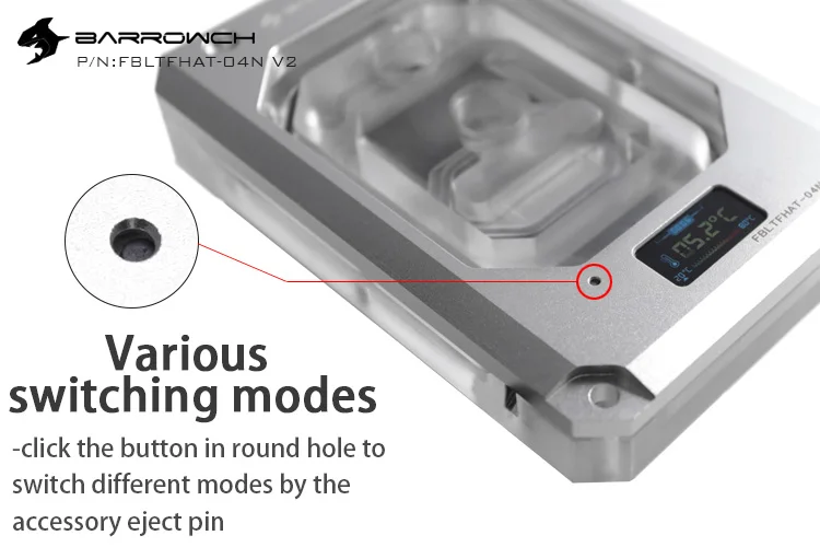 Barrowch FBLTFHAT-04N-V2 для AMD Ryzen Threadripper X399 блоки платформы цифровой дисплей Температура 0,4 мм микроводный блок