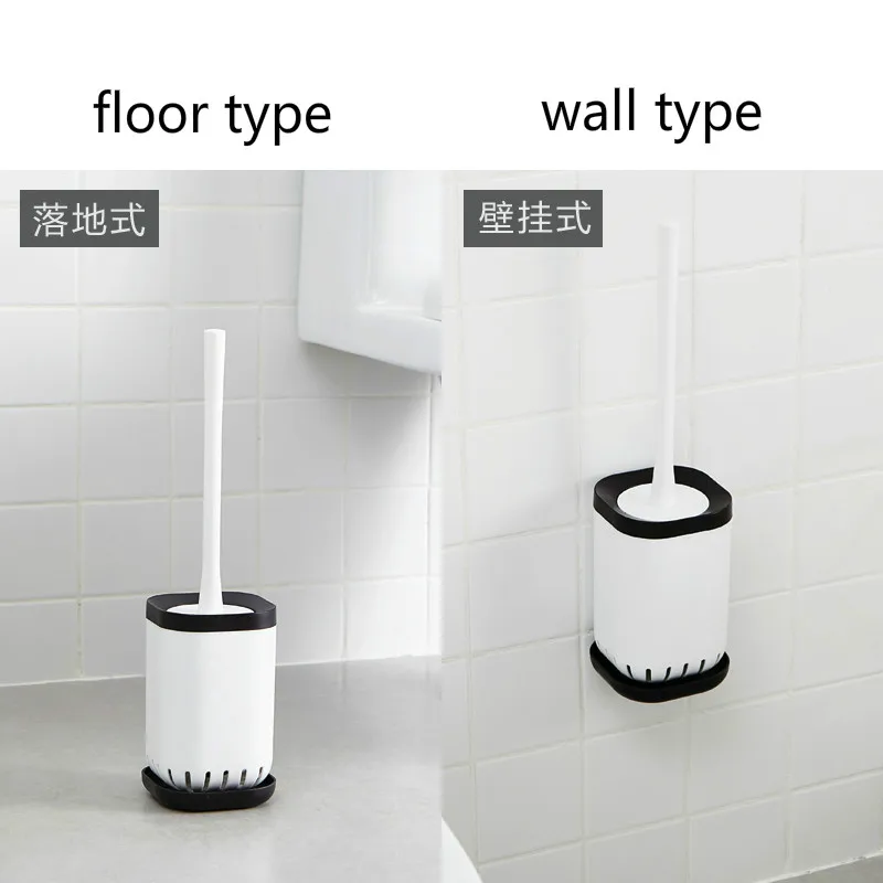 Bathroom toilet brush wall hanging type drain household washing long handle cleaning set holder mx12271104 | Обустройство дома