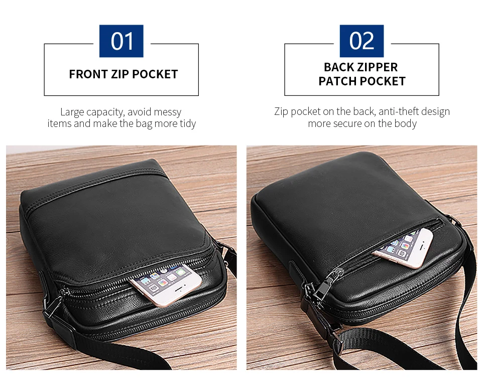 Cobbler Legend Genuine Leather Bag High Quality Shoulder Handbag Crossbody Bags for Men Messenger Black Luxury Brand Sling Bag