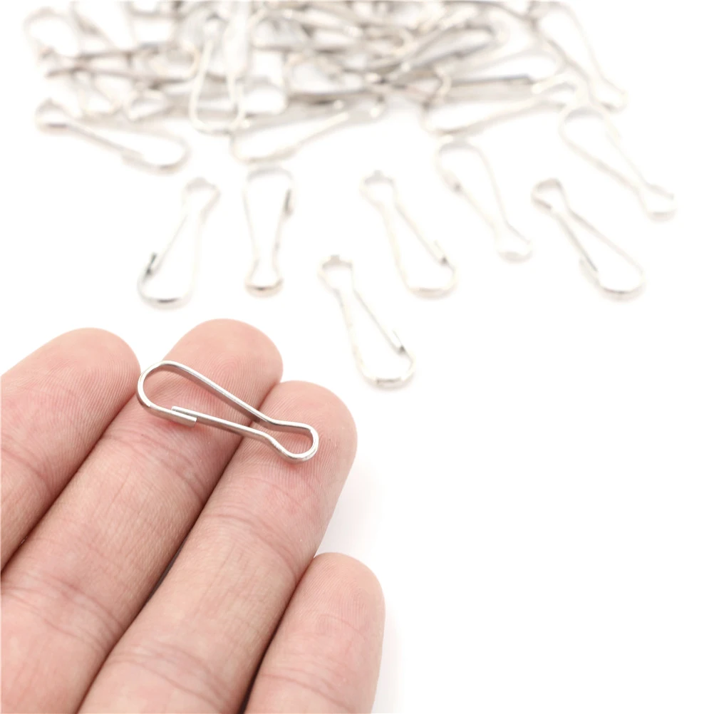

20Pcs/Pack DIY Metal Lanyard Snap Spring Clips Hooks Findings For Shoe Decorations Useful