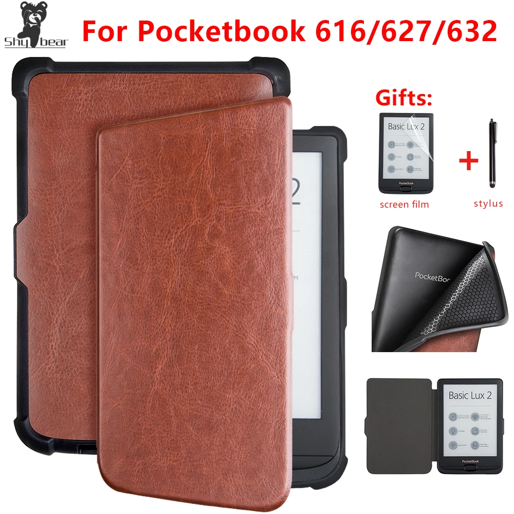 Чехол из искусственной кожи для Pocketbook 616 627 632 Smart Cover Pocketboo Basic Lux2 book/touch/lux4 touch hd 3 6 &quot