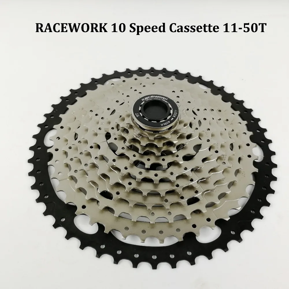 RACEWORK MTB 10 скоростей кассета 11-50T горный велосипедный маховик для shiman M6000 sram