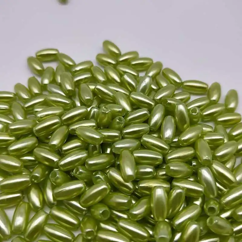 green DIY 4x8 мм 100 шт модные AB бусины овальной формы имитация жемчуга ювелирные изделия аксессуары для женщин изготовление браслета ожерелье - Цвет: green