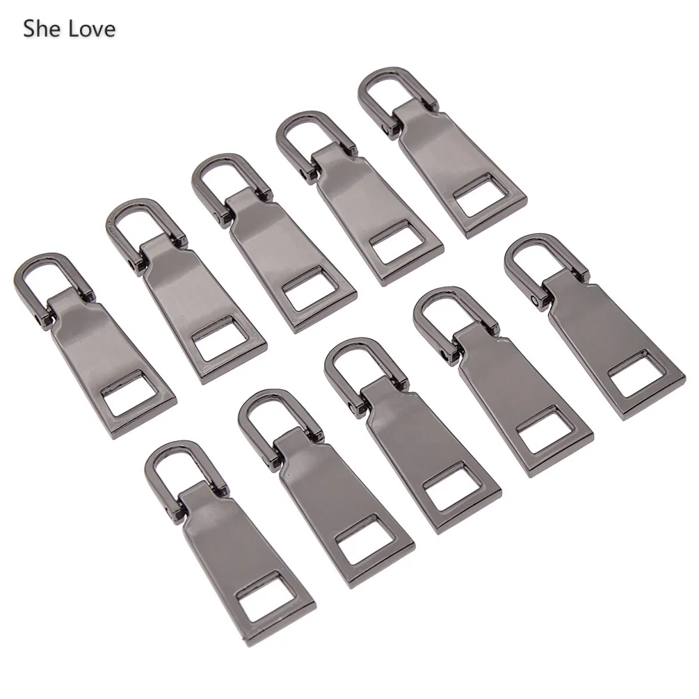 2 She Love 10 шт./лот 5# металлические съемники для молнии, бегунок для молнии, ремонтные комплекты на молнии, тяга на молнии, аксессуары для шитья - Цвет: 2